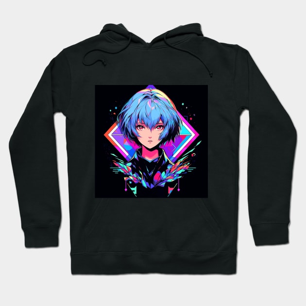 rei ayanami Hoodie by WabiSabi Wonders